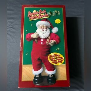 Vintage 1998 Jingle Bell Rock Santa Musical  Dancing TESTED 1st Edition OPEN BOX